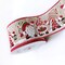 Designer’s Shop WR 63-5203 Christmas Gnome Wired Edge Ribbon – 2.5" x 10 Yards – Red Green Striped Hats & Holiday Lanterns on Natural Burlap